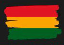 Three horizontal stripes of red, yellow and green