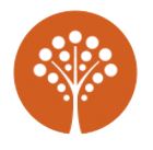 The current JLP logo, a stylized orange tree with 17 leaves